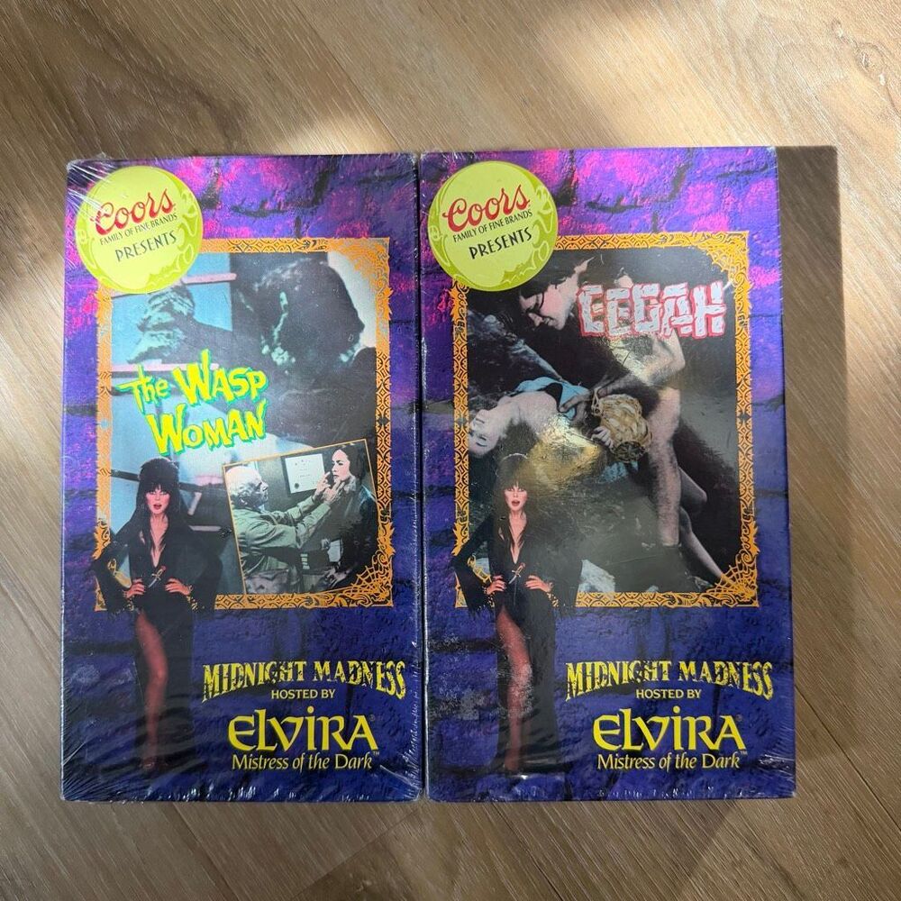 Sealed Elvira Midnight Madness VHS Tapa The Wasp Woman Eegah Horrorcore 90s